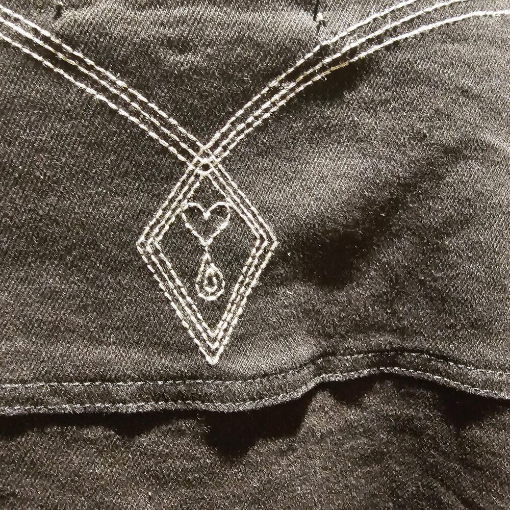 Cato S 26/28 Black Denim Jacket Embroidered Western Boho Y2K Revival Cowgirlcore - Picture 8 of 15